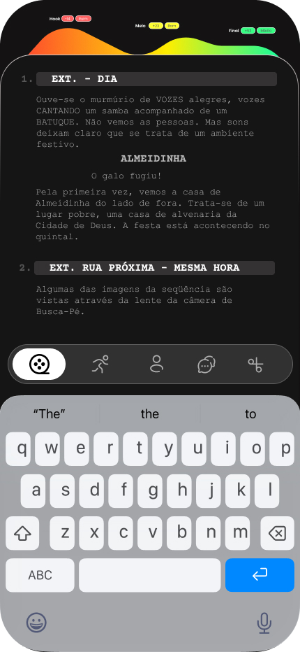 Roteiro aberto no Scriptter
